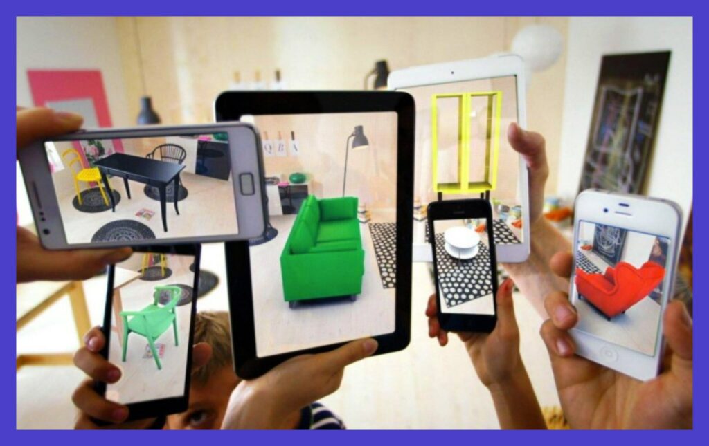 La réalité augmentée permet entre autres de projeter des éléments virtuels comme des meubles dans son salon